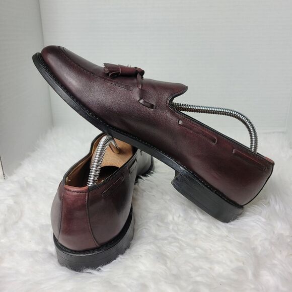 Allen Edmonds Grayson Loafers Men's Size. 10 Brown Leather Tassel Slip On Shoes - Picture 6 of 11